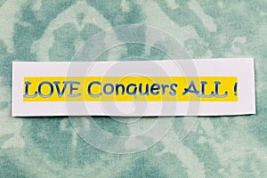 Love conquers all romance inspiration valentine greeting marriage happiness celebration photo