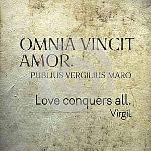 Love conquers Virgil Lat photo