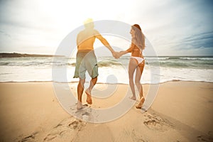 Love couple on beach
