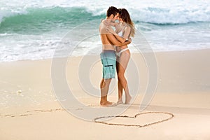 Love couple on beach