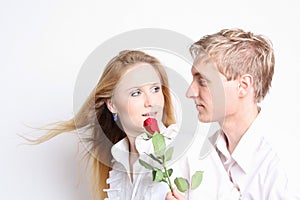 Love Couple with rose