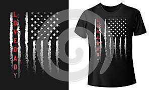 Love Dady Professional American Flag T-shirt design vector template