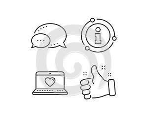 Love dating line icon. Heart in Notebook sign. Vector