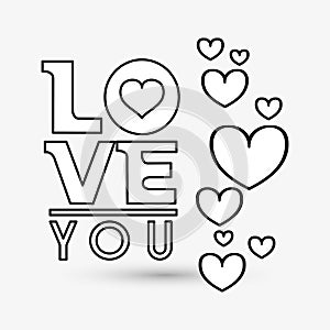 Love design. romantic icon. Colorful illustration, vector