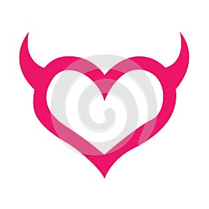 Love devil pink art clip art