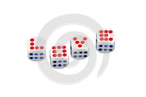 Love Dice isolated on white background