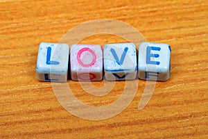 Love dice letters