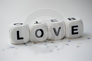 Love, dice letters