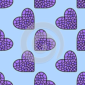 Love doodle seamless pattern. repeat pattern background design photo