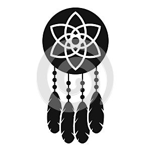 Love dream catcher icon simple vector. Indian native