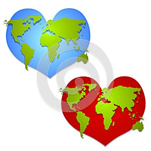 Love The Earth Heart Shaped Clip Art