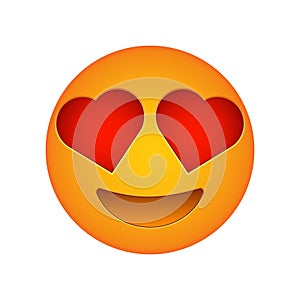 Love emoji face love emotion icon