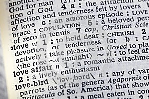 Love emotion affair lover cherish dictionary