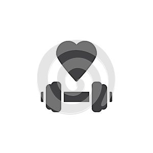 Love fitness vector icon