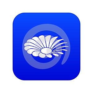 Love flower icon blue vector