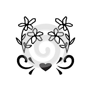 love flower icon vector illustration design