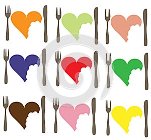 Love food Love Heart