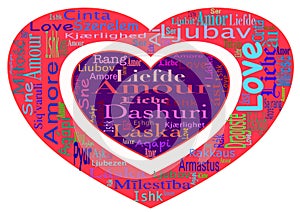 Love in French on Transparent background