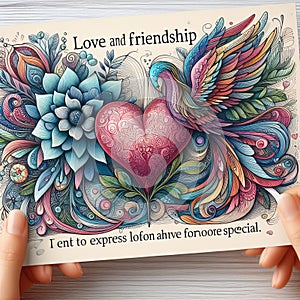 Love and Friendship Spirit Card A card sent to express love a photo