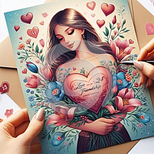 Love and Friendship Spirit Card A card sent to express love an photo