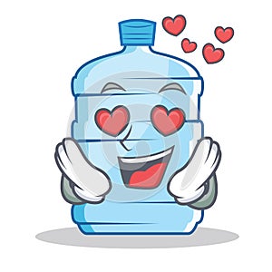 In love gallon character cartoon style