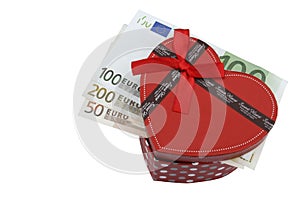 Love gift with Euros (EUR)