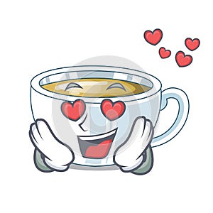 In love ginger tea in the cartoon shape