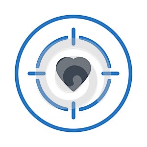 Love glyph colour vector  icon