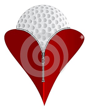 Love Golf Heart