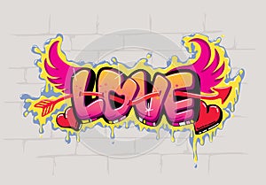 LOVE graffiti design