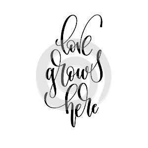 Love grows here - hand lettering overlay typography element photo