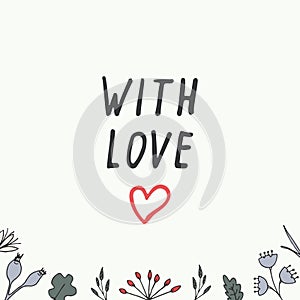 With love hand lettering.