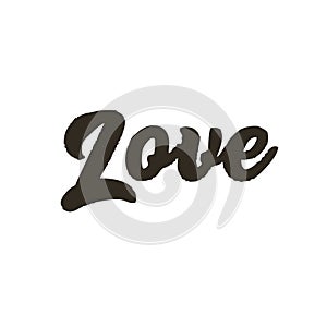 Love. Hand Lettering inscription vector