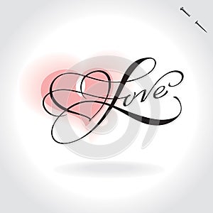 Love hand lettering (vector)