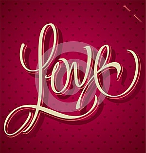 LOVE hand lettering (vector)