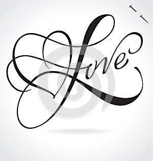 LOVE hand lettering (vector)
