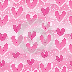 Love hang sky pink seamless pattern