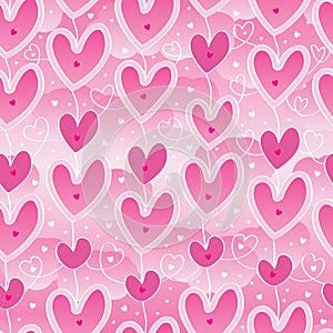 Love hang sky pink seamless pattern photo