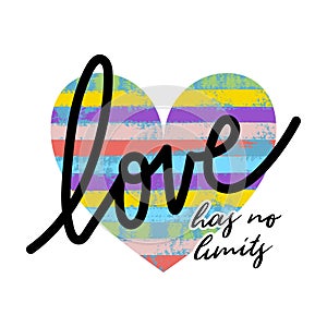 Love has no limits vector illustration