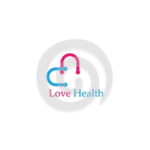 Love healt logo template photo