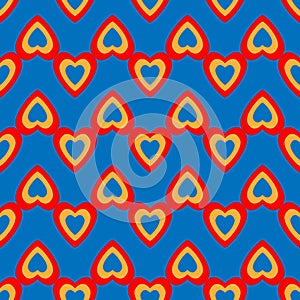 Love heart abstract colorful seamless pattern