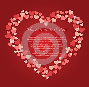 Love heart background card