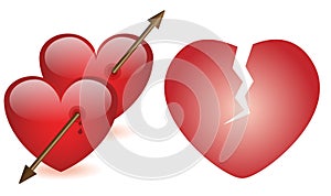 Love Heart breakup arrow