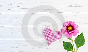 Love heart and flower background