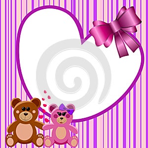 Love Heart Frame Teddy Bears