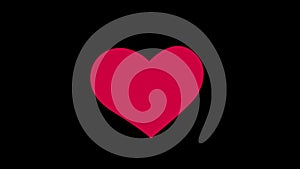 Love Heart Heartbeat Loopable Icon Symbol 4k Video