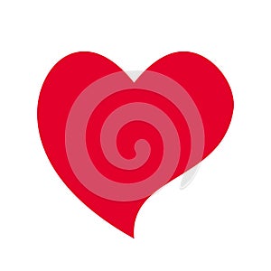 Love heart icon. Loving hearts, red like and lovely romance outline symbol. Valentine lovely passion hearted emotional drawn or