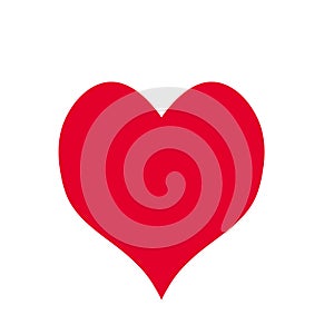 Love heart icon. Loving hearts, red like and lovely romance outline symbol. Valentine lovely passion hearted emotional drawn or