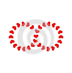 Love heart infinity vector symbol on white background
