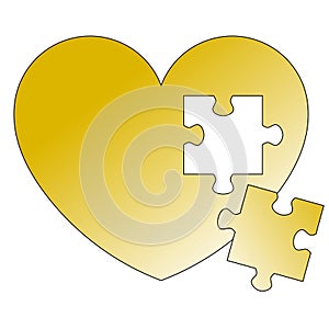 Love Heart Jigsaw Piece